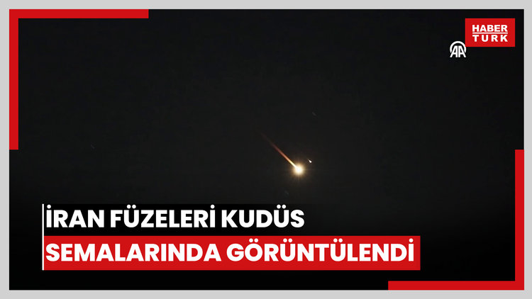 İran'dan fırlatılan füzelerin Kudüs semalarında görüntülendi