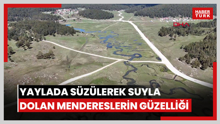 Yaylada süzülerek suyla dolan mendereslerin güzelliği