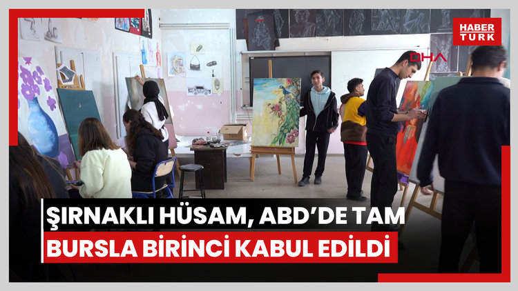 Şırnaklı Hüsam, resimleriyle ABD'nin prestijli sanat okuluna birinci sıradan ve tam burslu kabul aldı