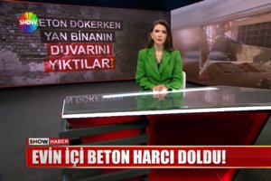 Beton dökerken duvarı patlattılar! 