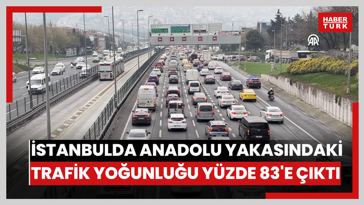 İstanbulda Anadolu Yakasındaki trafik yoğunluğu yüzde 83'e yükseldi