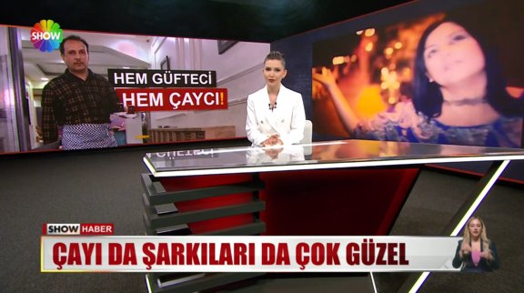 Hem çay satıyor hem söz yazıyor!