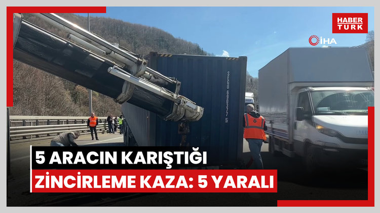 TEM Otoyolu'nda 5 aracın karıştığı zincirleme kaza: 5 yaralı