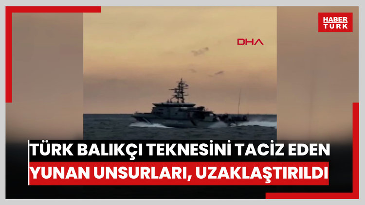 Türk balıkçı teknesini taciz eden Yunan unsurları, bölgeden uzaklaştırıldı