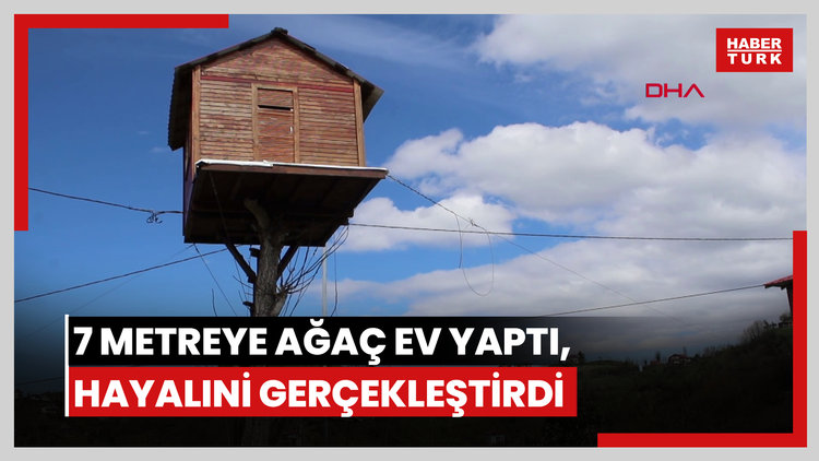 7 metre yüksekliğe ağaç ev yaptı, hayali gerçek oldu