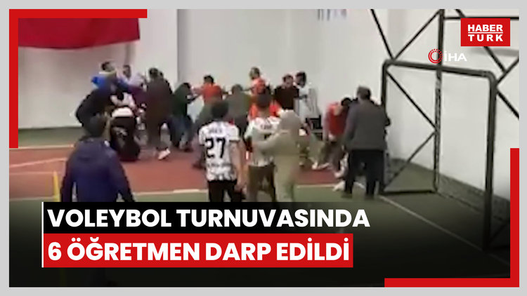 Voleybol turnuvasında 6 öğretmen darp edildi
