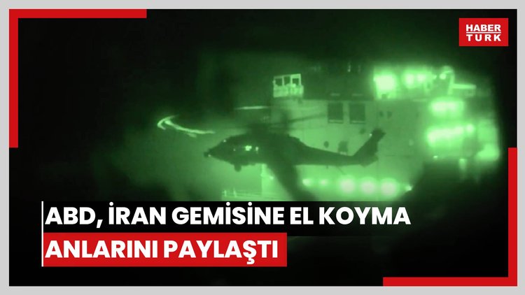 ABD İran gemisine el koyduğu anları paylaştı