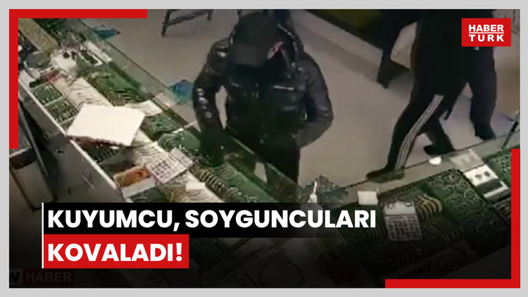Kuyumcu, soyguncuları kovaladı!