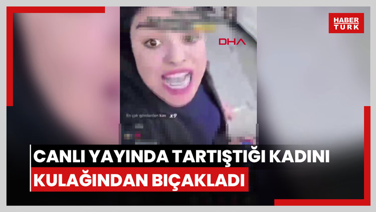 Sokakta tartıştığı kadını, canlı yayında bıçakla kulağından yaraladı