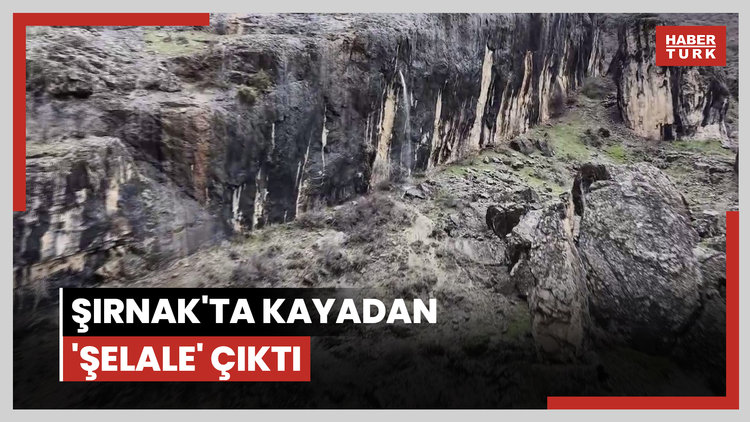 Şırnak'ta kayadan 'şelale' çıktı
