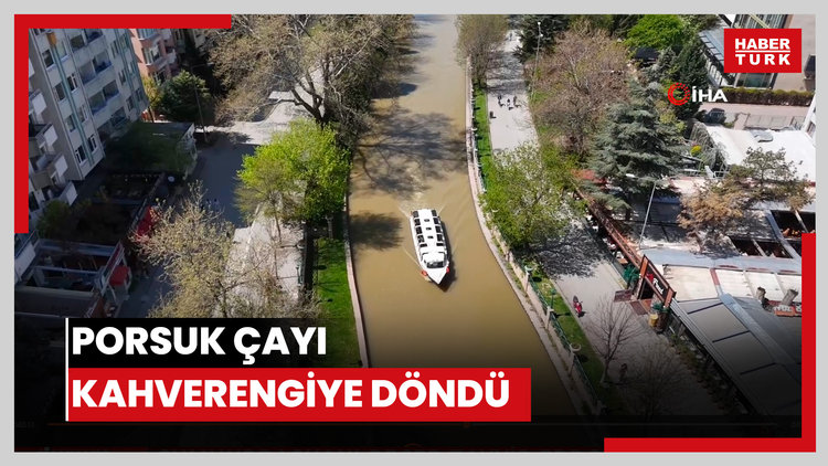 Porsuk Çayı kahverengiye döndü
