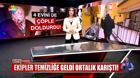 4 evini çöple doldurdu!