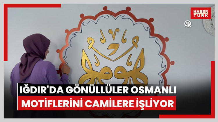 Iğdır'da gönüllüler Osmanlı motiflerini camilere işliyor