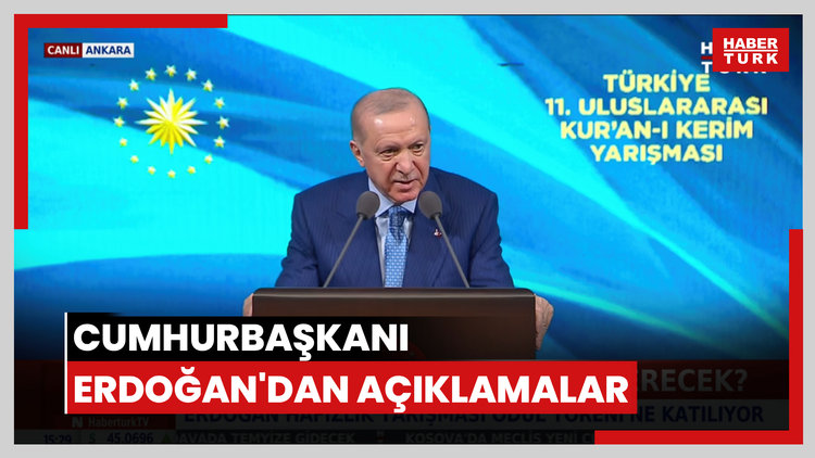 Cumhurbaşkanı Erdoğan'dan açıklamalar
