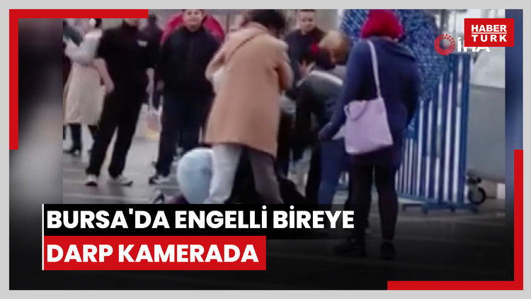 Bursa'da engelli bireye darp kamerada