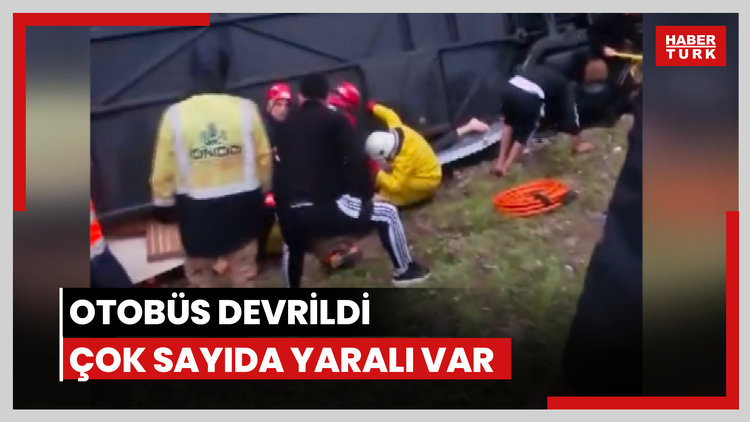 Malatya'da otobüs devrildi çok sayıda yaralı var