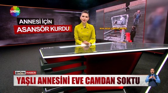 Yaşlı annesini eve camdan soktu!