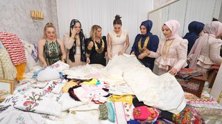 Emel gelinin el emeği göz nuru çeyizi!