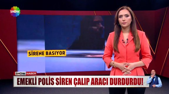Emekli polis siren çalıp, aracı durdurdu!