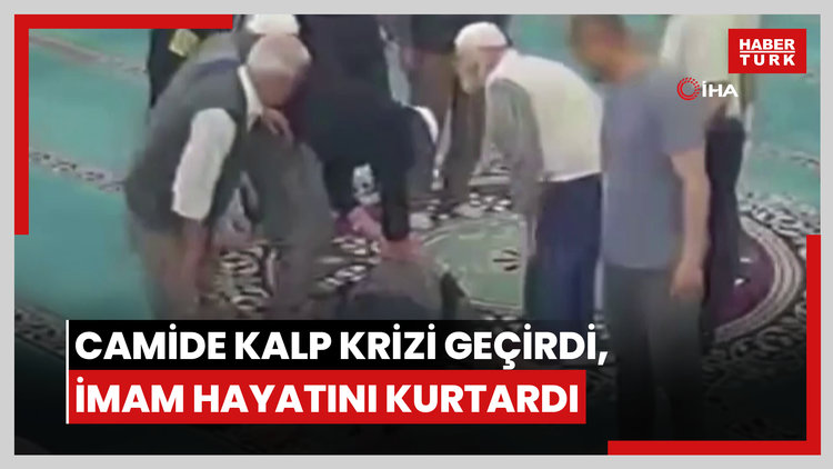 Camide kalp krizi geçirdi, imam hayatını kurtardı: O anlar kamerada