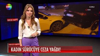Kadın sürücüye ceza yağdı! 