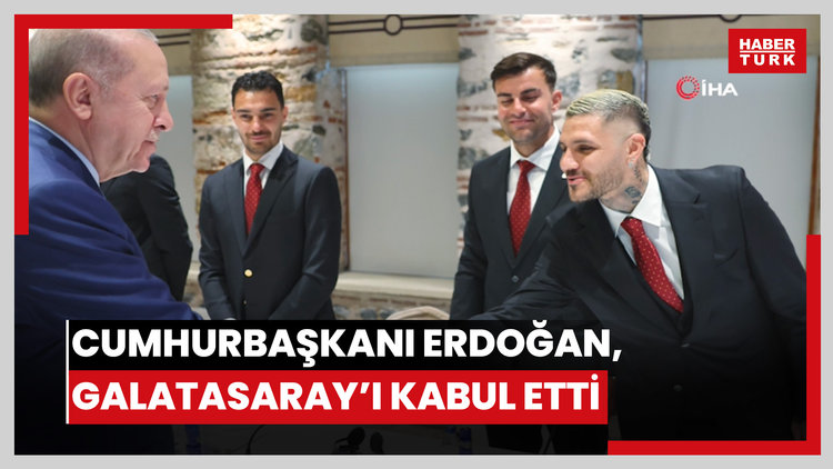 Cumhurbaşkanı Erdoğan, Galatasaray Futbol Takımı'nı kabul etti