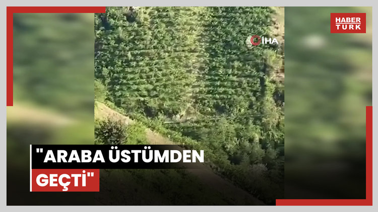 Yamaçtan yuvarlanan aracın sürücüsü dehşet anlarını anlattı: "Araba üstümden geçti"
