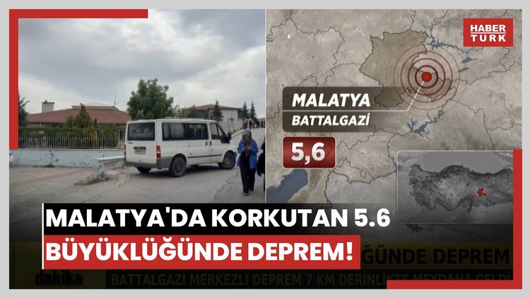 Malatya'da korkutan 5.6 büyüklüğünde deprem!