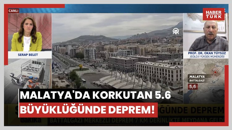 Malatya'da korkutan 5.6 büyüklüğünde deprem!