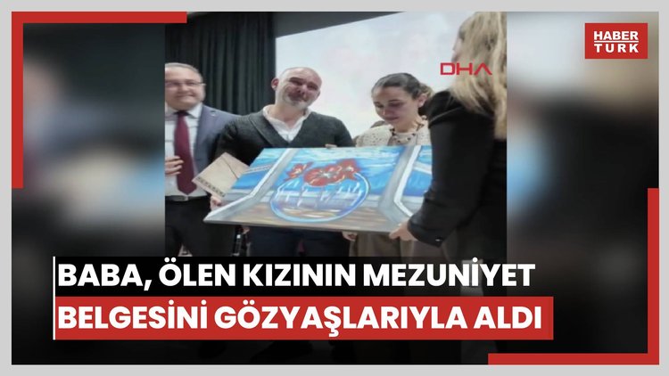Kartalkaya'daki yangınında ölen kızının mezuniyet belgesini alan baba gözyaşlarına boğuldu