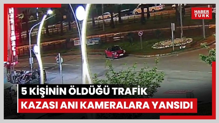 Giresun'daki 5 kişinin öldüğü trafik kazası anı kameralara yansıdı