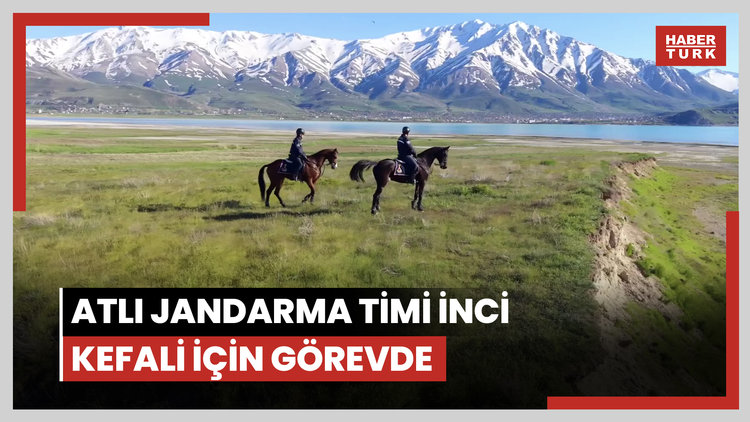 Van'da atlı jandarma timi inci kefali için görevde