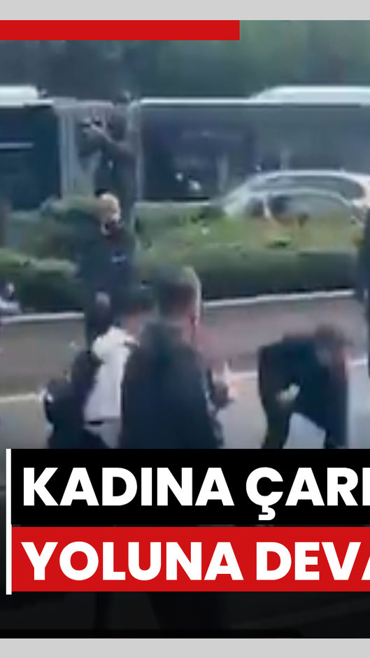 Kadına çarpıp yoluna devam etti