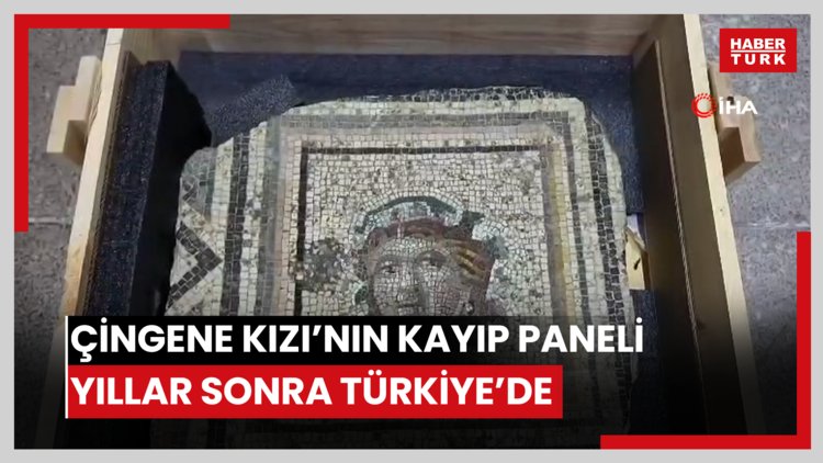 Çingene Kızı mozaiğinin kayıp paneli yıllar sonra yeniden Türkiye'de