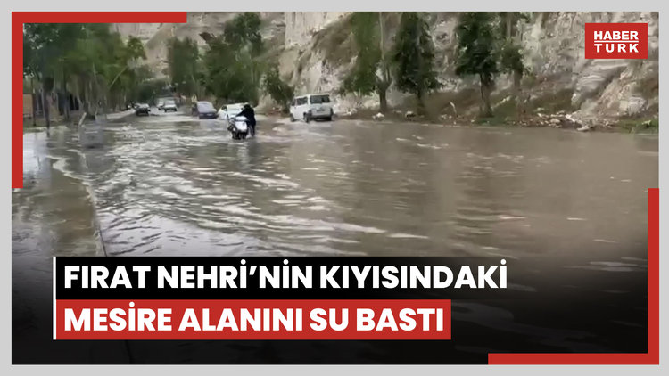 Atatürk Barajı'nın kapakları açıldı, Fırat Nehri'nin kıyısındaki mesire alanını su bastı