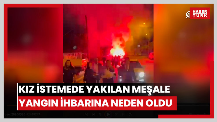 Antalyada kız istemede yakılan meşale yangın ihbarına neden oldu
