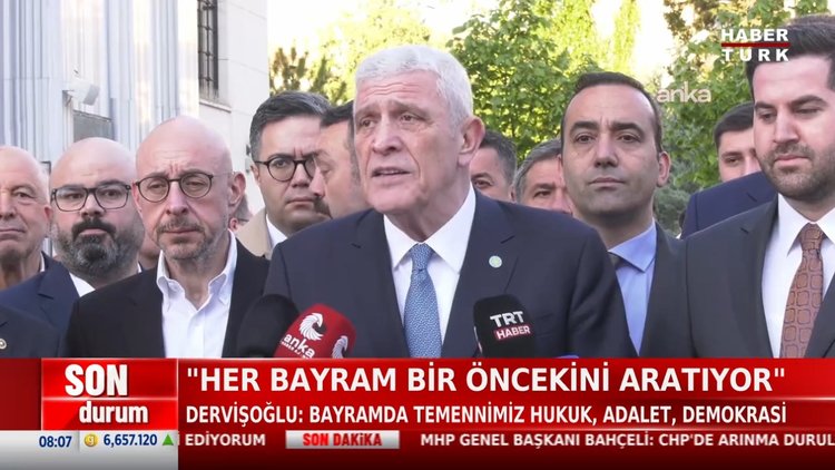 Dervişoğlu: Bayramda hukuk adalet temenni ediyoruz