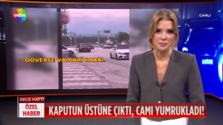 Trafikteki araçlara saldırdı!