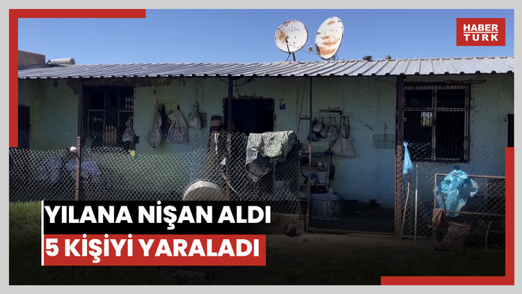 Yılana nişan aldı 5 kişiyi yaraladı