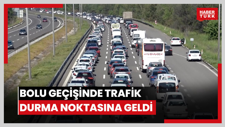 Bayram tatilinin bitmesiyle Bolu geçişinde trafik durma noktasına geldi