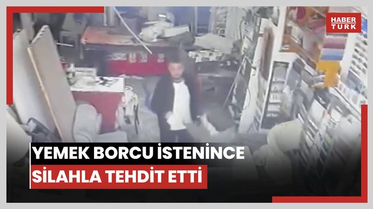 Yemek borcu istenince silahla tehdit etti!