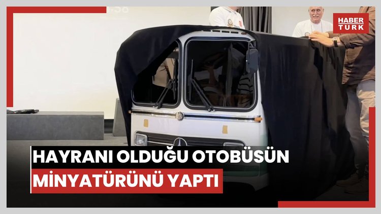 Hayranı olduğu otobüsün minyatürünü yaptı