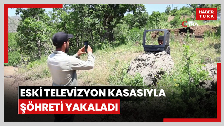 Eski televizyon kasasıyla şöhreti yakaladı