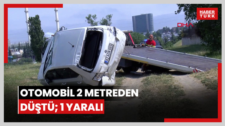 Bölge İdare Mahkemesi otoparkında hakimin kullandığı otomobil 2 metreden düştü; 1 yaralı