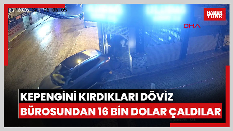 Ciple çarpıp kepengini kırdıkları döviz bürosundan 16 bin dolar çaldılar