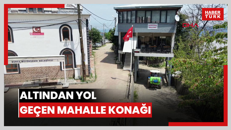 Altından yol geçen mahalle konağı farklı mimarisiyle ilgi görüyor