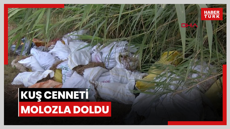 Kuş cenneti molozla doldu