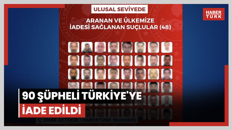 90 şüpheli Türkiye'ye iade edildi