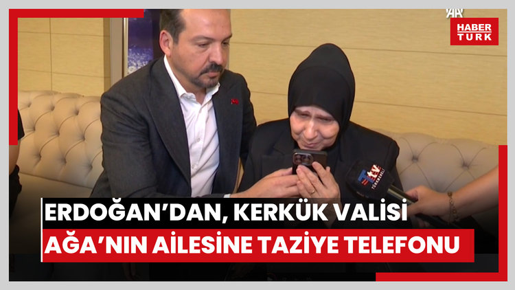 Cumhurbaşkanı Erdoğandan, Kerkük Valisi Ağanın ailesine taziye telefonu