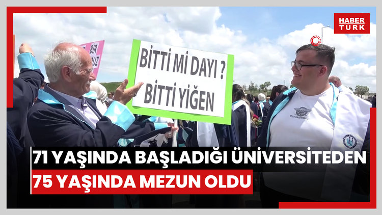 71 yaşında başladığı üniversiteden 75 yaşında mezun oldu